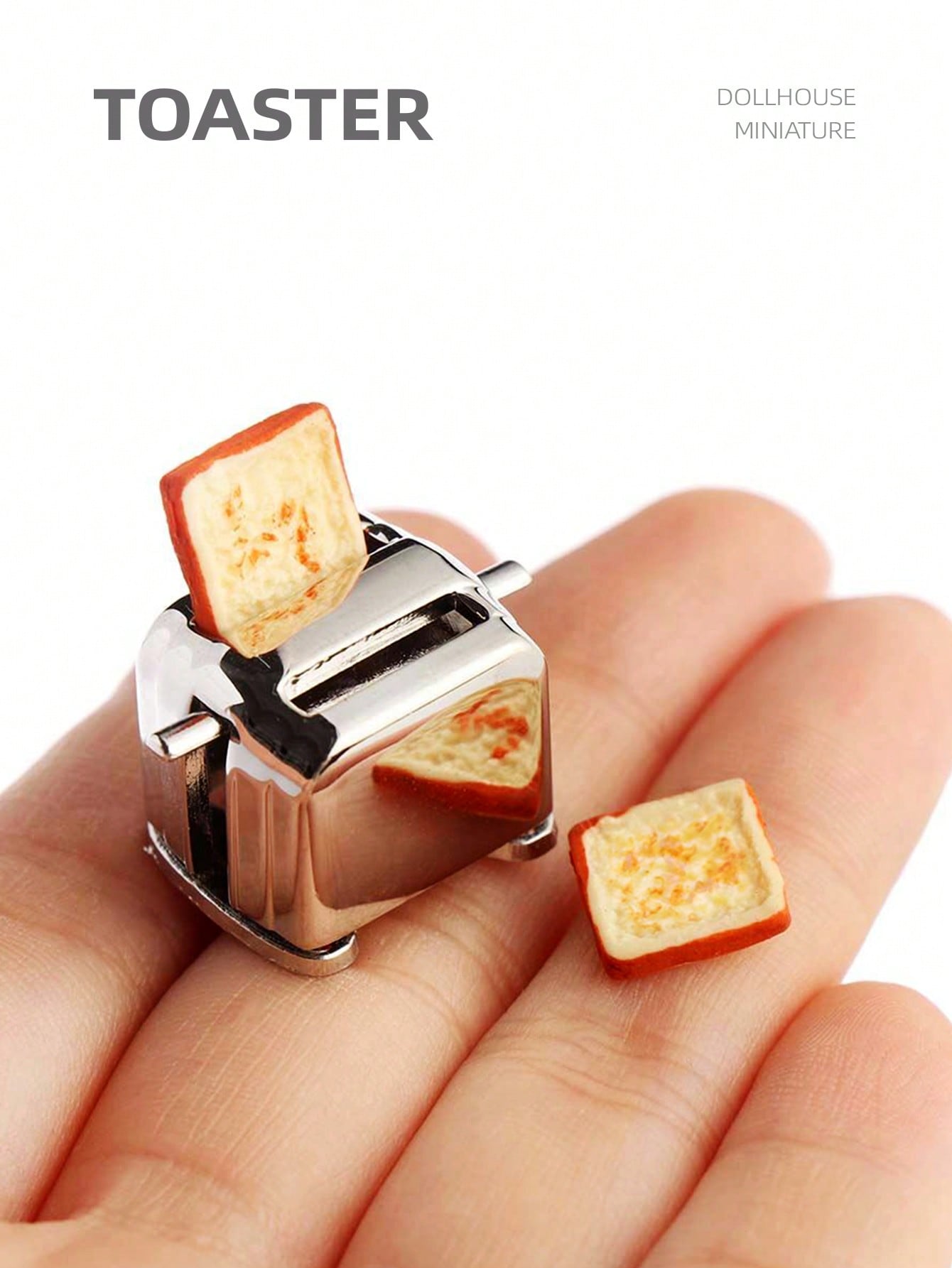 Miniature Baking Kitchen - محمصة خبز مصغرة بمقياس 1:12، إكسسوارات