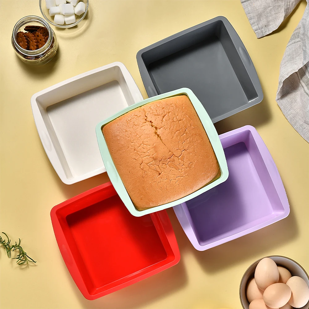 Kitchen Baking Ware - قالب سيليكون مربع الشكل سهل التحرير