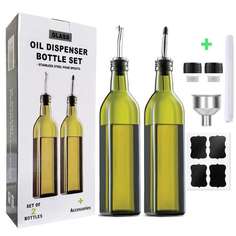 Kitchen Glass Baking Set - موزع زيت وخل زجاجي للمطبخ سعة