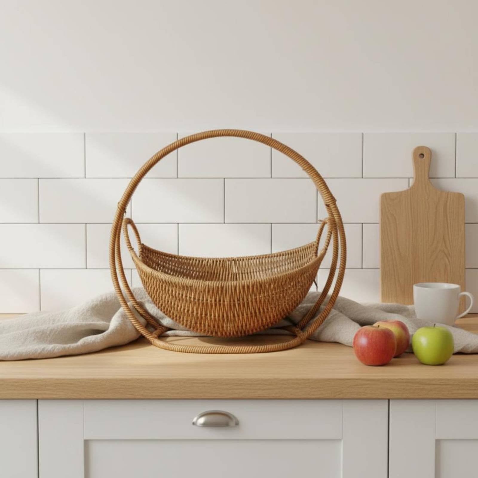 Kitchen Design For Baking - سلة خبز بتصميم مهد، سلة خوص