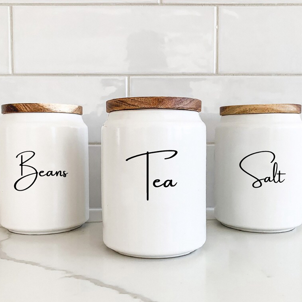 Kitchen Baking Quotes - منظم المطبخ علبة جرة تسميات ملصق