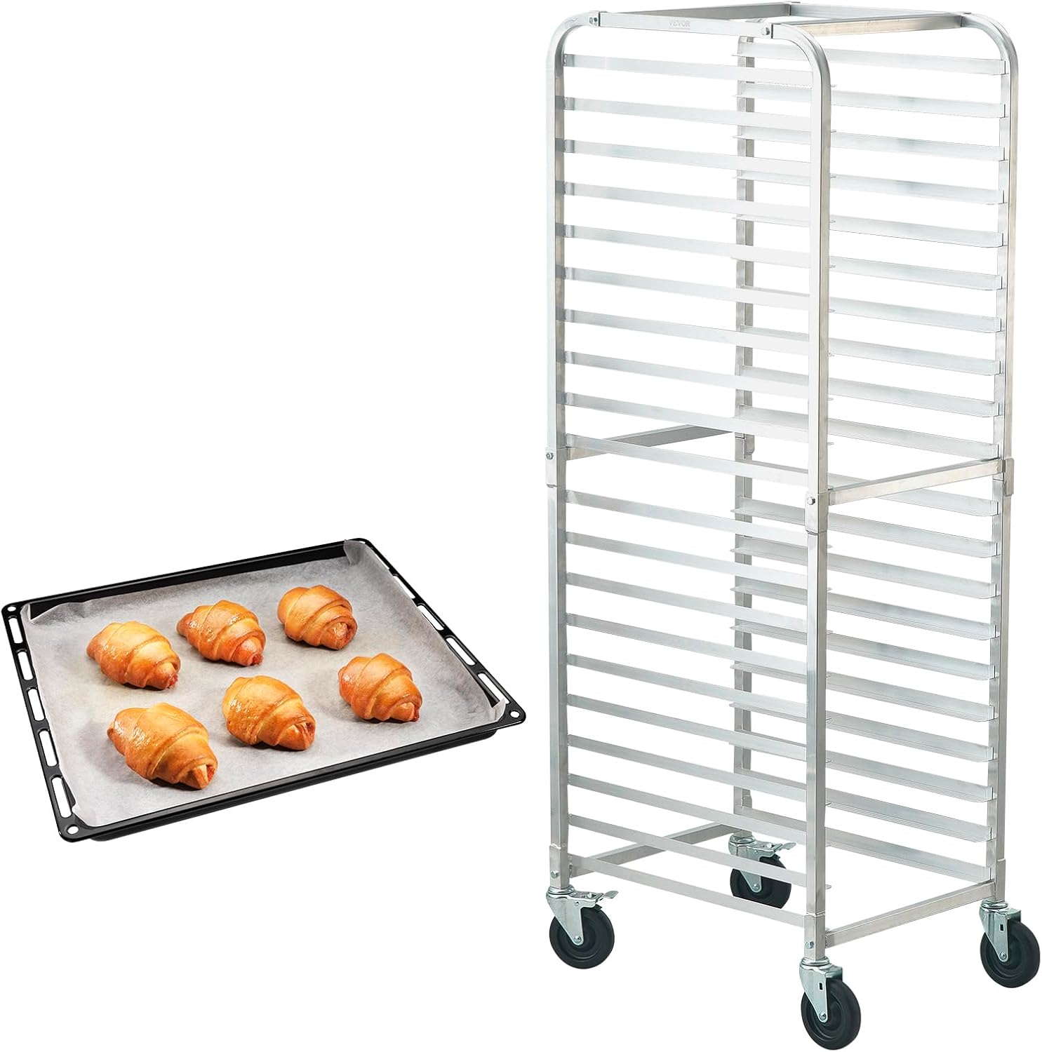 Kitchen Baking Trolley - عربة تخزين تجارية من الألومنيوم بعشرين