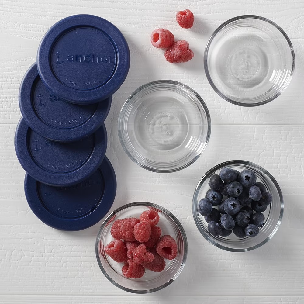 حاويات زجاجية مستديرة لتخزين ا - مراجعة Kitchen Glass Baking Set وسعره