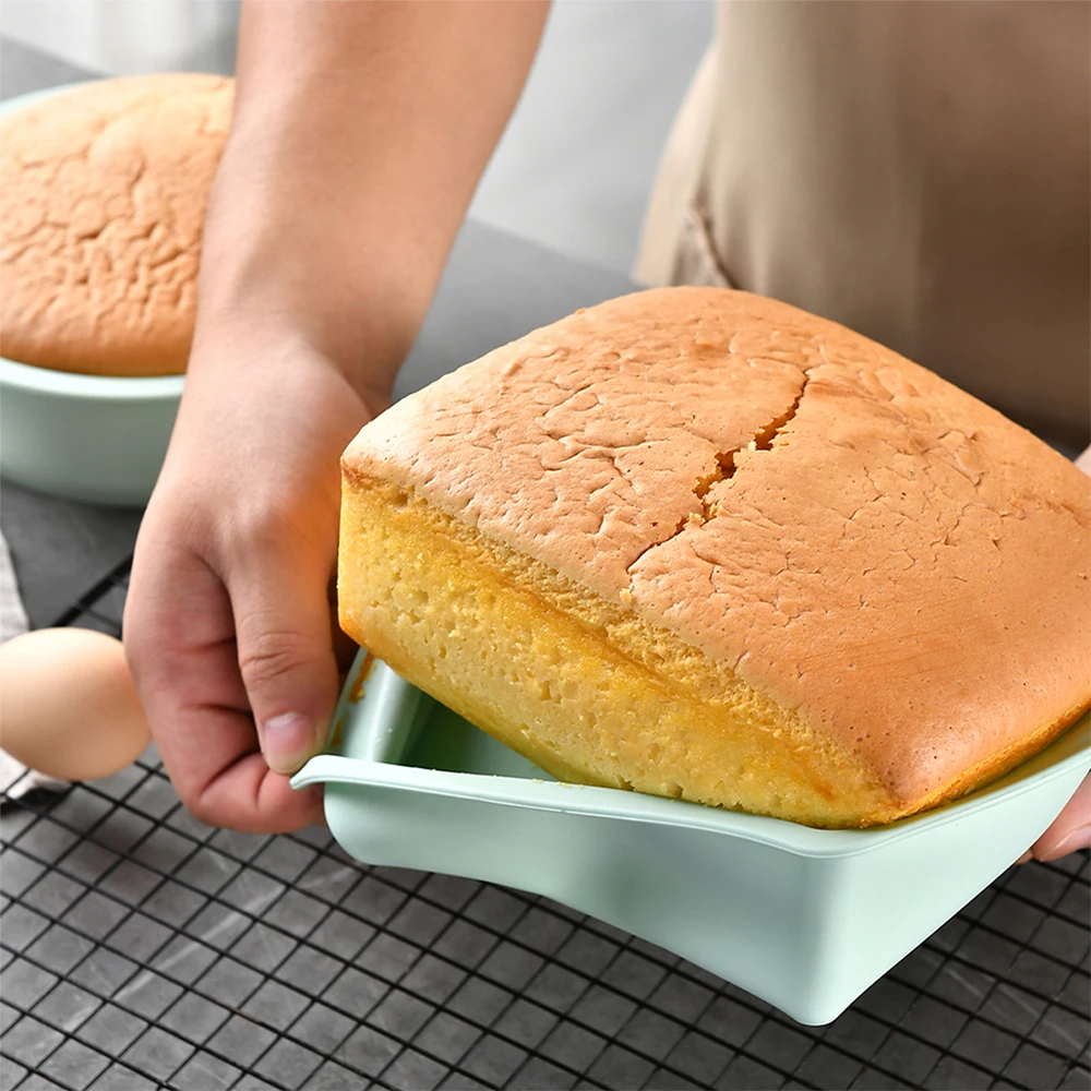 قالب سيليكون مربع الشكل سهل ال - مراجعة Kitchen Baking Ware وسعره