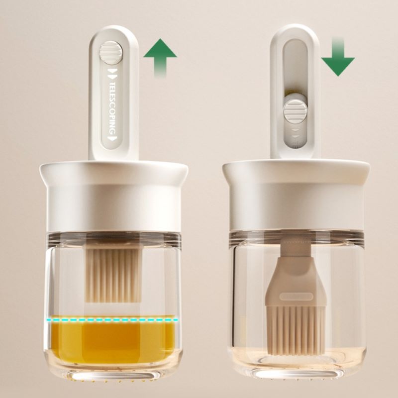 زجاجة زيت زجاجية مع فرشاة سيلي - مراجعة Kitchen Glass Baking Set وسعره