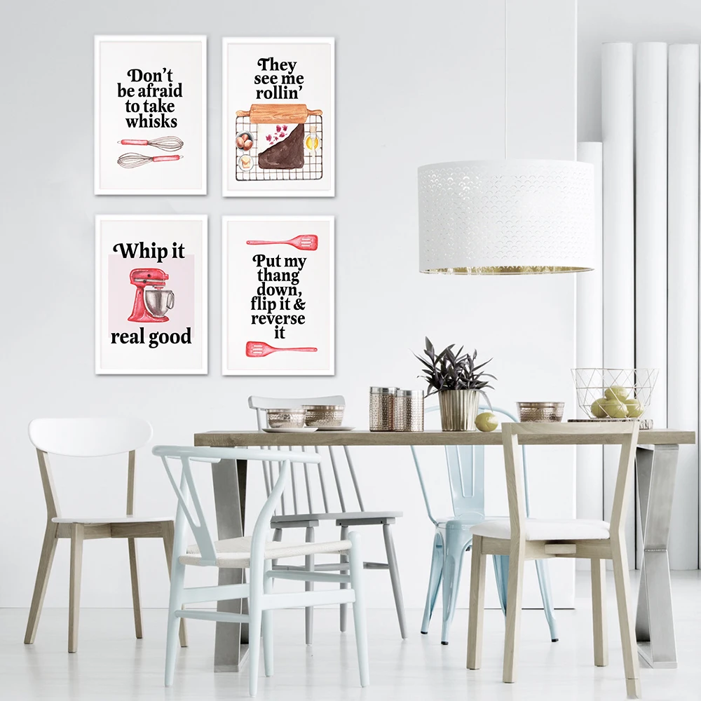 لوحة فنية مطبوعة بتصميم مطبخ م - مراجعة Kitchen Baking Quotes وسعره