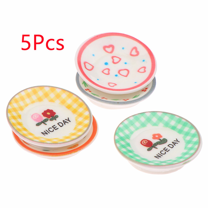 5 قطعة 1/12 دمية أطباق صغيرة أ - مراجعة Miniature Baking Kitchen وسعره