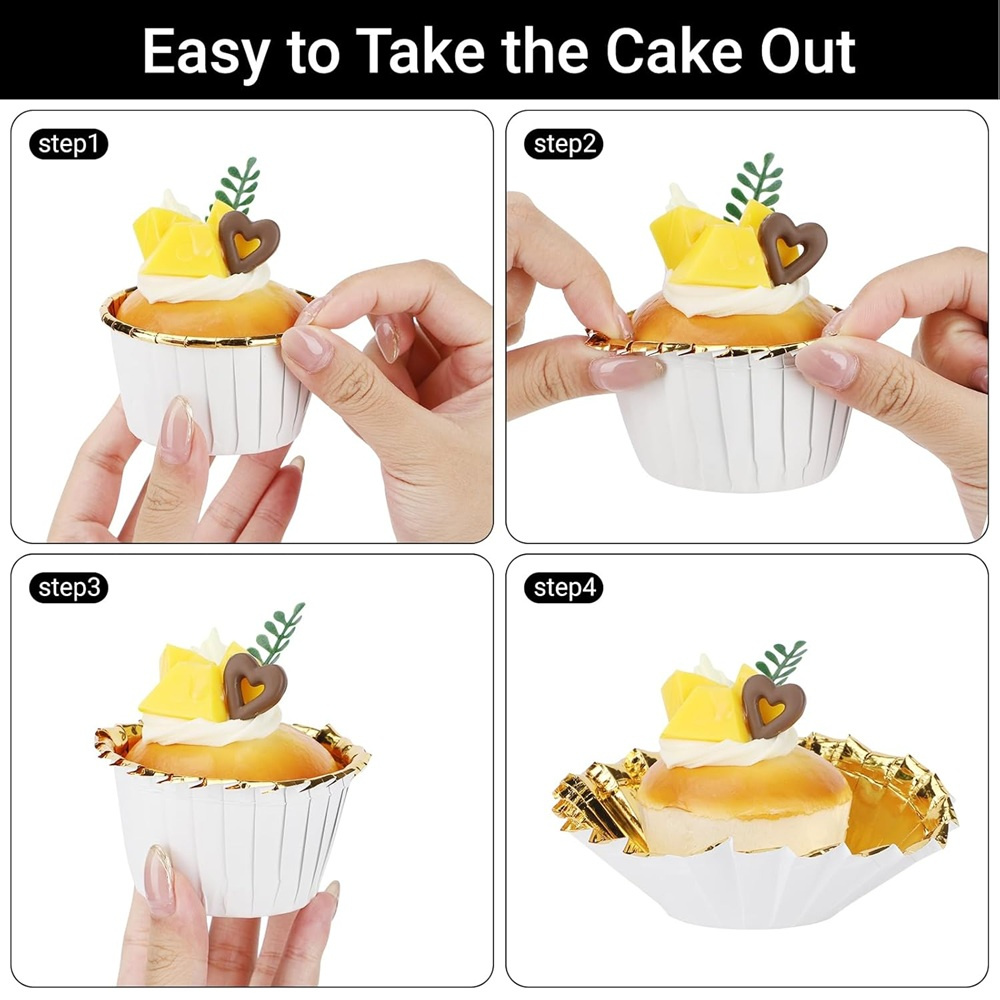 50 قطعة كأس الكعك ورقة مغلفة ك - مراجعة Baking Kitchen Diy وسعره
