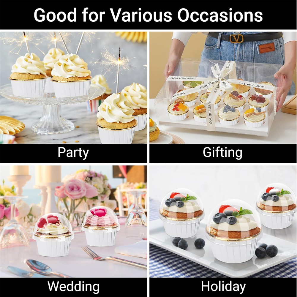 50 قطعة كأس الكعك ورقة مغلفة ك - مراجعة Baking Kitchen Diy وسعره