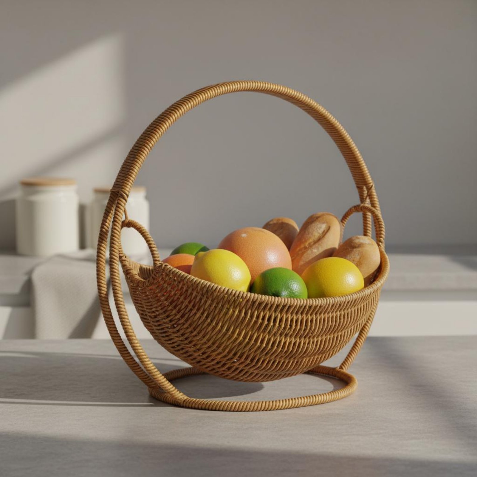 سلة خبز بتصميم مهد، سلة خوص من - مراجعة Kitchen Design For Baking وسعره