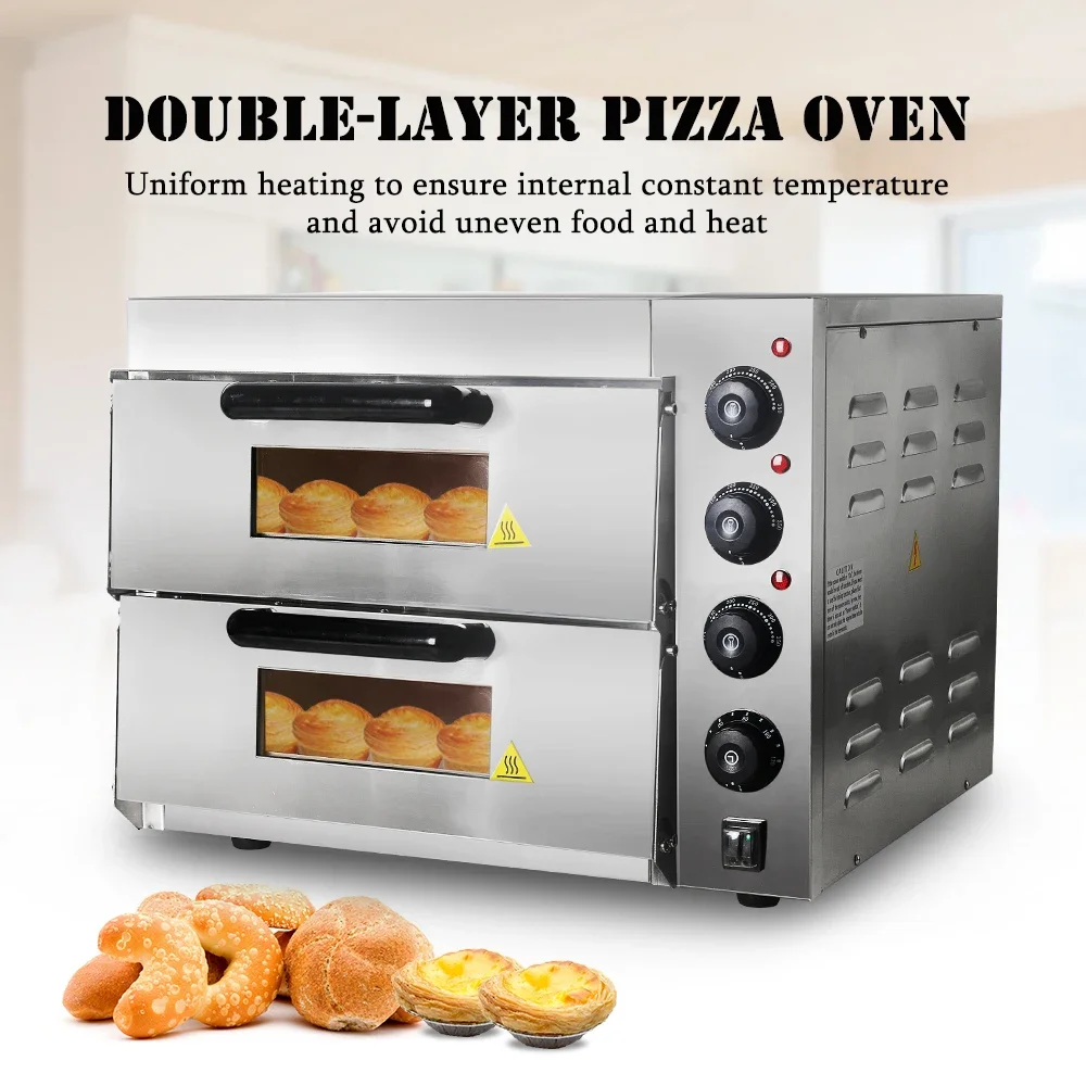 HomeWise التجارية طبقة مزدوجة  - مراجعة Commercial Kitchen Baking Oven وسعره