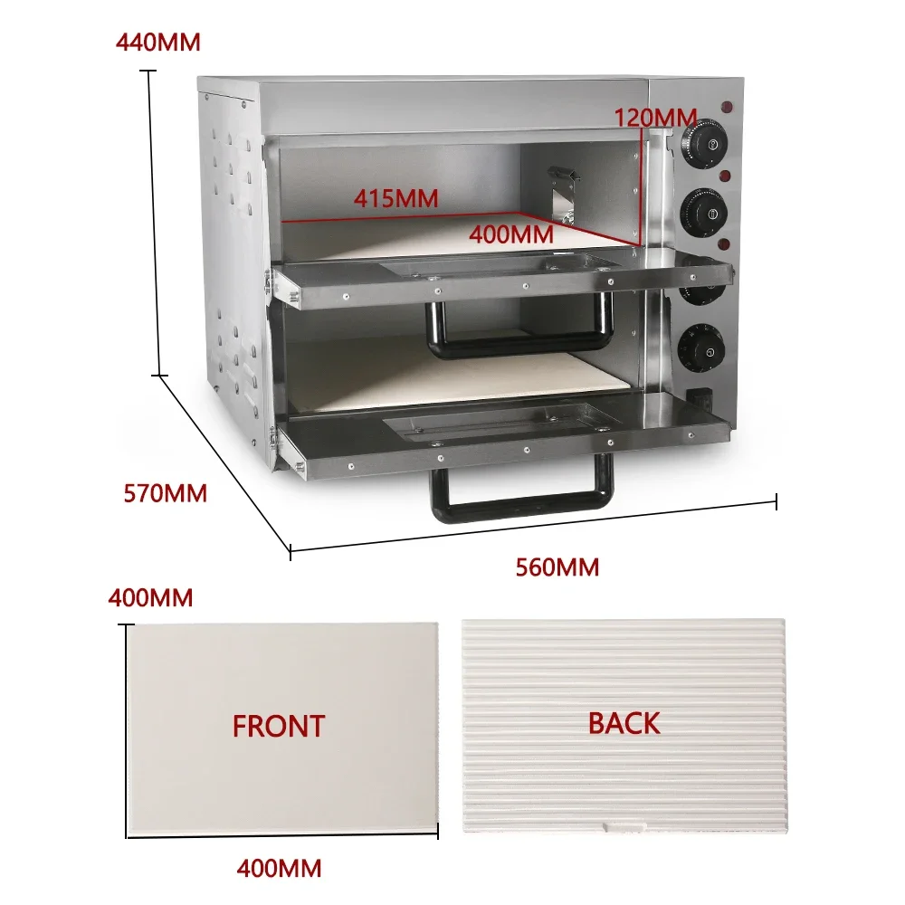 HomeWise التجارية طبقة مزدوجة  - مراجعة Commercial Kitchen Baking Oven وسعره