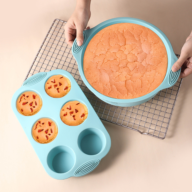 سيليكون كعكة الخبز قوالب مجموع - مراجعة Kitchen Baking Ware وسعره