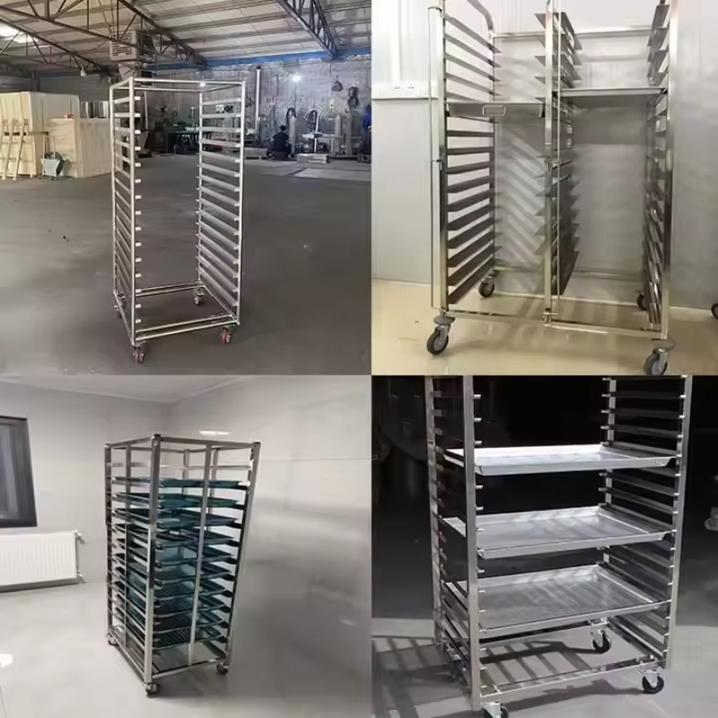 6 10 15 16 طبقات الفولاذ المقا - مراجعة Kitchen Baking Trolley وسعره