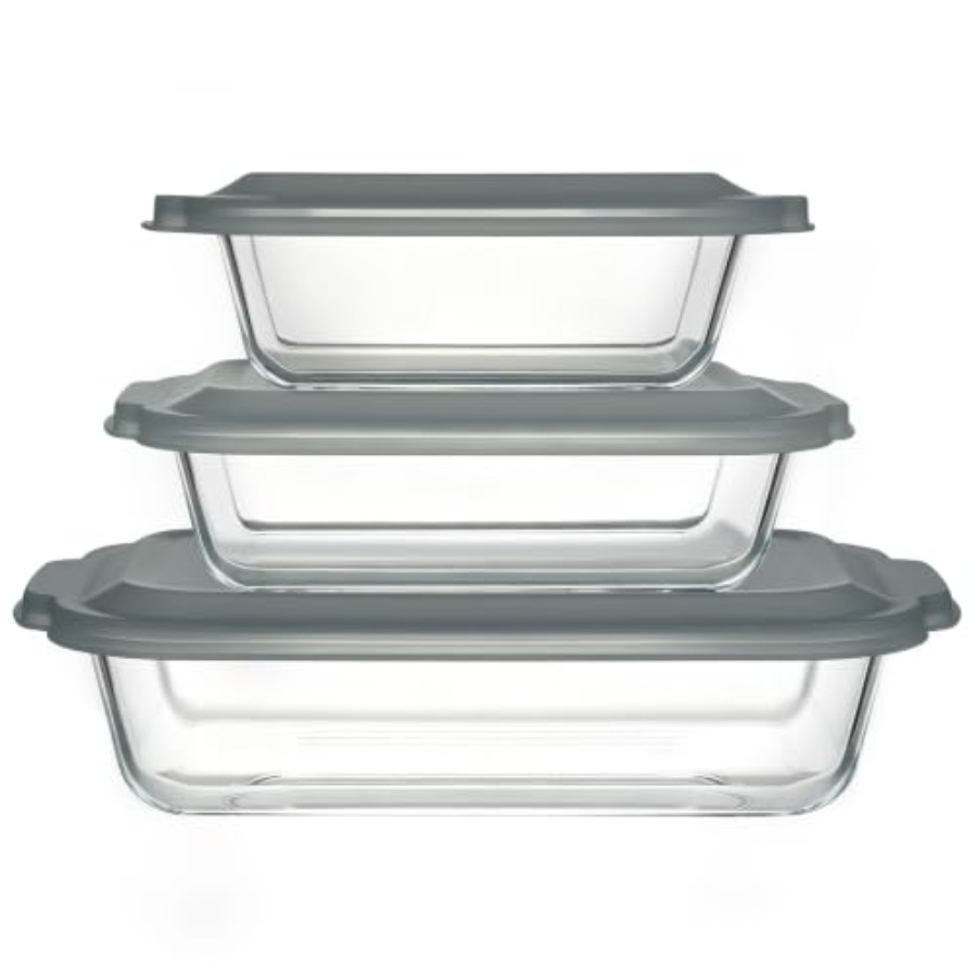 طقم أطباق خبز زجاجية عميقة جدً - مراجعة Kitchen Glass Baking Set وسعره