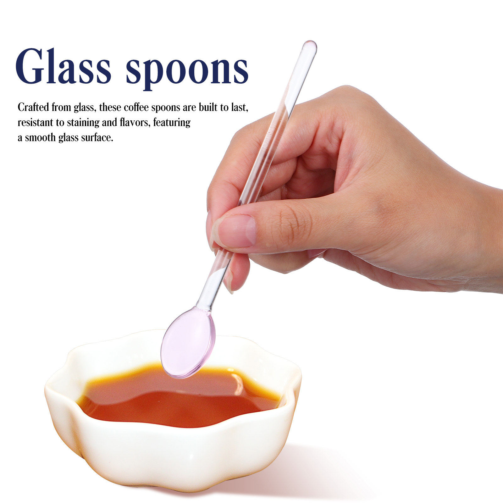 6 قطع من ملاعق التحريك الزجاجي - مراجعة Kitchen Glass Baking Set وسعره