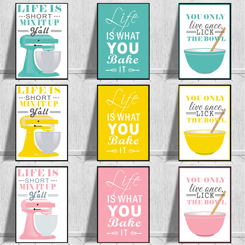لوحات الرسم على لوحات القماش ا - مراجعة Kitchen Baking Quotes وسعره