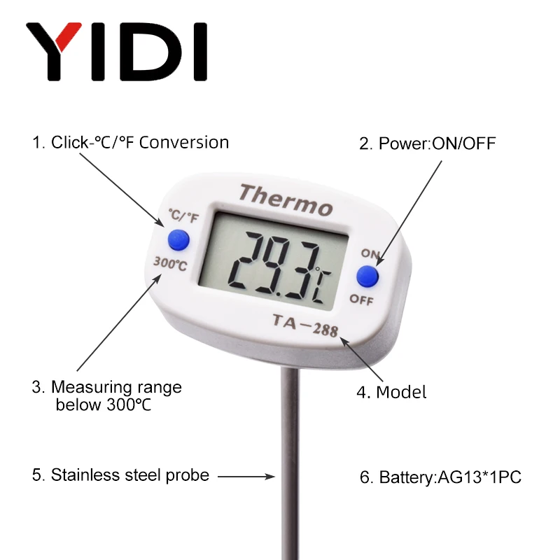 TA288 LCD ميزان حرارة الطعام ا - مراجعة Kitchen Quiz وسعره