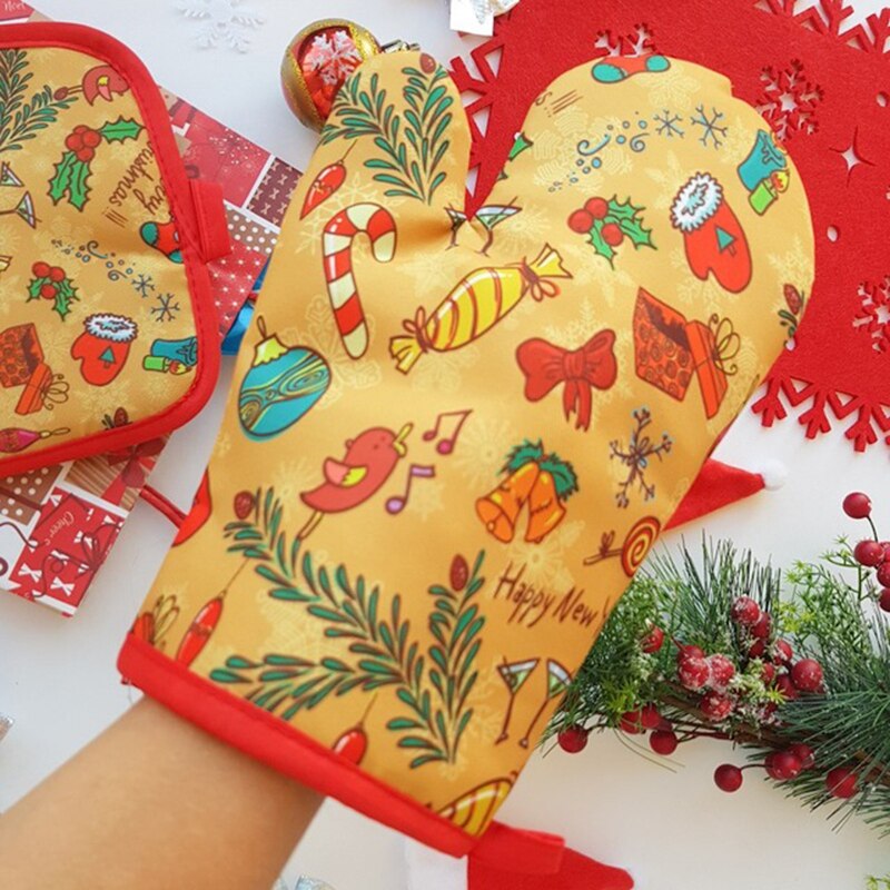 2-قفازات فرن الكريسماس وأواني  - مراجعة Kitchen Baking Ware وسعره