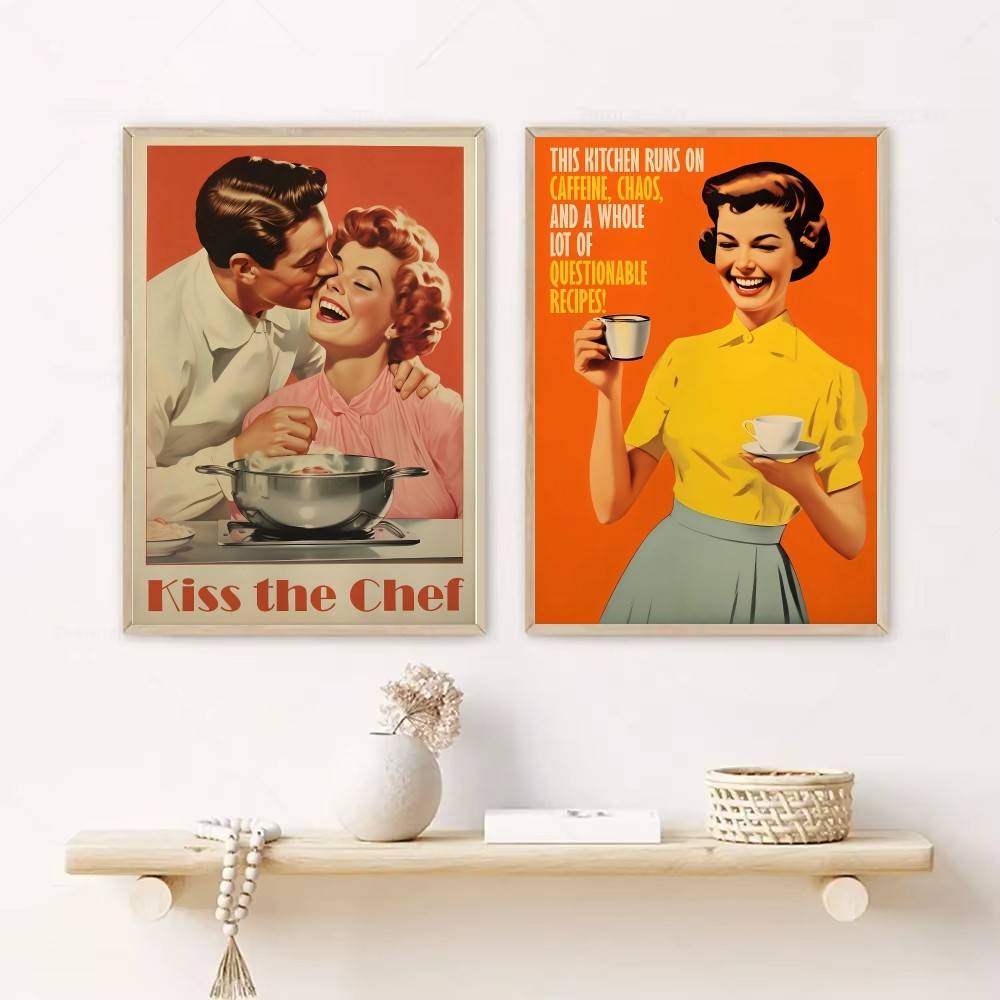 ملصق ورقي بتصميم ريترو للمطبخ، - مراجعة Kitchen Baking Quotes وسعره